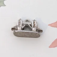 Vintage Silver London Tower Bridge Charm Pendant - Image 5