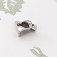 Vintage Sterling Silver Abstract Shark Tooth Pendant Modernist Brutalist Scandi - Image 5
