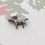 Vintage Sterling Silver Goat Charm Pendant - Image 3