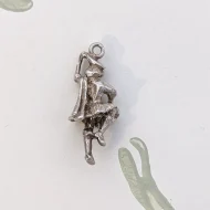 Vintage Silver Highland Dancer Charm Scotland Pendant - Image 2