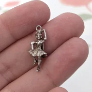 Vintage Silver Highland Dancer Charm Scotland Pendant - Image 6