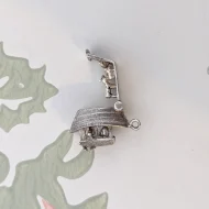 Vintage Silver Noah Ark Charm Biblical Opening Pendant - Image 5