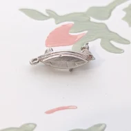 Vintage Silver Owl and Cat Boat Charm Pendant Unusual Unique - Image 3