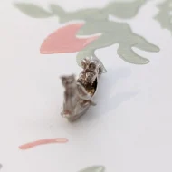 Vintage Silver Owl and Cat Boat Charm Pendant Unusual Unique - Image 7