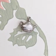 Vintage Silver Hollow Teapot Charm Pendant - Image 4