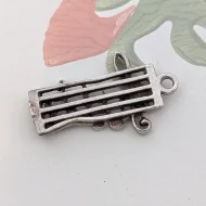 Vintage Silver Music Note Charm Sheet Pendant - Image 6