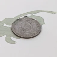 Vintage Silver One Shilling Coin Charm George - Image 5