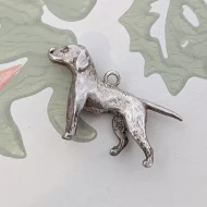 Vintage Silver Hound Dog Charm Pendant - Image 6