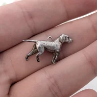 Vintage Silver Hound Dog Charm Pendant - Image 5