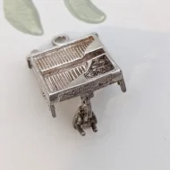 Vintage Silver Piano Charm Pendnat - Image 6