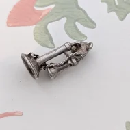 Vintage Silver Old Telephone Charm Pendant - Image 4