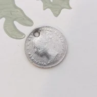 Antique Silver 1838 Four Pence Groat Charm Pendant - Image 3