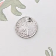 Antique Silver 1838 Four Pence Groat Charm Pendant - Image 4