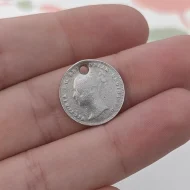 Antique Silver 1838 Four Pence Groat Charm Pendant - Image 2