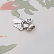 Sterling Silver CZ Angel Pendant Charm - Image 4