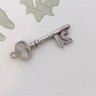 Vintage Sterling Silver 21st Birthday Key Charm Pendant - Image 2