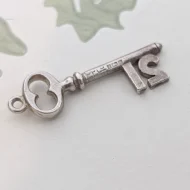Vintage Sterling Silver 21st Birthday Key Charm Pendant - Image 3