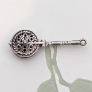 Vintage Sterling Silver Enamel Frying Pan Charm Pendant Opens Nuvo - Image 3