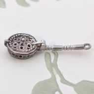 Vintage Sterling Silver Enamel Frying Pan Charm Pendant Opens Nuvo - Image 4