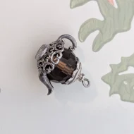 Vintage Sterling Silver Nuvo Teapot Glass Charm Pendant - Image 2