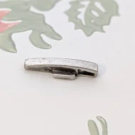 Vintage Sterling Silver Modernist Simple Pendant Rectangle - Image 4