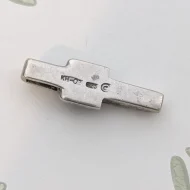 Vintage Sterling Silver Modernist Simple Pendant Rectangle - Image 5