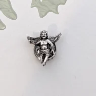 Vintage Silver Cherub Pin Angel Whimsy - Image 6