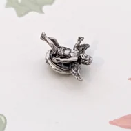 Vintage Silver Cherub Pin Angel Whimsy - Image 3