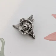 Vintage Silver Cherub Pin Angel Whimsy - Image 4