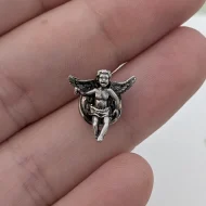 Vintage Silver Cherub Pin Angel Whimsy - Image 5