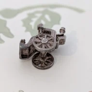Vintage Silver Carriage Charm Pendant Moves - Image 3