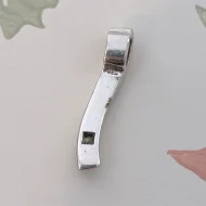 Vintage Sterling Silver CZ Wave Minimalist Modern Pendant - Image 6