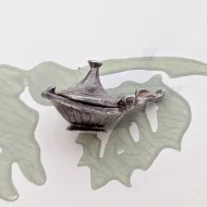 Vintage Silver Aladdin Wish Lamp Charm Genie Pendant Opens - Image 5