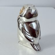 Saturno Sterling Silver Enamel Owl Figurine Hallmarked - 3