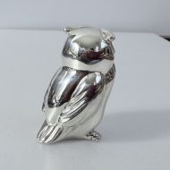Saturno Sterling Silver Enamel Owl Figurine Hallmarked - 4