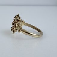 Vintage 9ct Gold Ruby Diamond Ornate Fancy Cluster Ring - 12