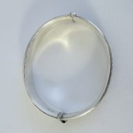 Vintage Sterling Silver Floral Etched Hinged Bangle Hallmarked - 3