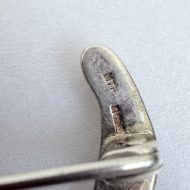 Antique Victorian Sterling Silver Good Luck Horseshoe Brooch - 8