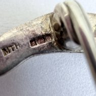 Antique Victorian Sterling Silver Good Luck Horseshoe Brooch - 9