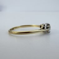 Vintage 18ct Gold Platinum Diamond Trilogy Ring 0.5CT - 14