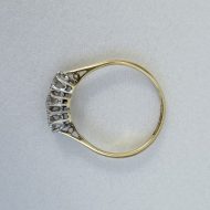 Vintage 18ct Gold Platinum Diamond Trilogy Ring 0.5CT - 6