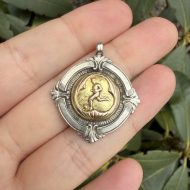 Vintage Sterling Silver and Gold Football Soccer Medal Fob