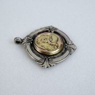 Vintage Sterling Silver and Gold Football Soccer Medal Fob - 4