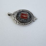 Vintage Sterling Silver Dumfriesshire Music Festival Enamel Medal Fob - 4