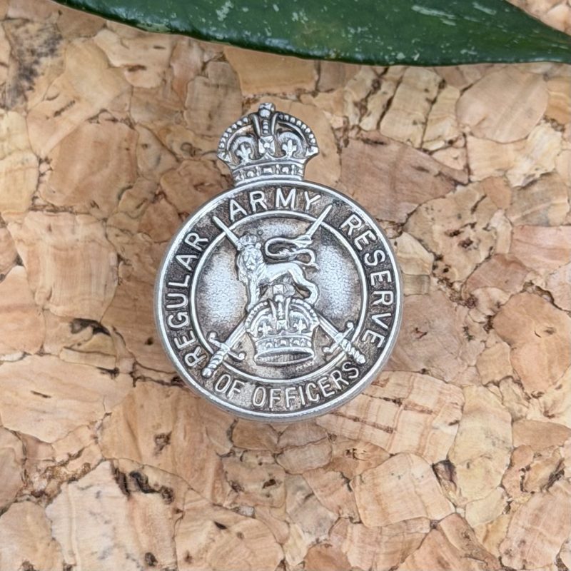 Vintage Sterling Silver Regular Army Reserve Of Officers Badge