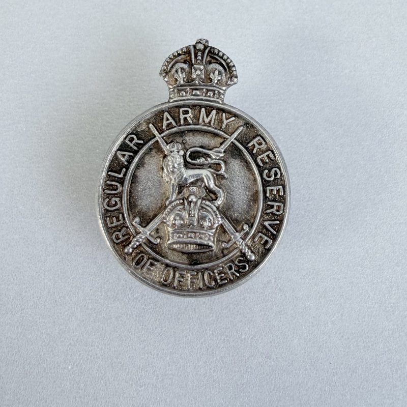 Vintage Sterling Silver Regular Army Reserve Of Officers Badge - 2