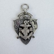 Vintage Sterling Silver Boys Brigade Medal Fob Glasgow Hallmark - 2