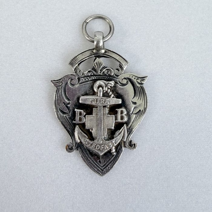 Vintage Sterling Silver Boys Brigade Medal Fob Glasgow Hallmark - 2