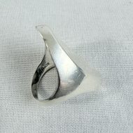 Vintage Just Andersen Denmark Modernist Sterling Silver Ring - 9