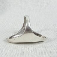 Vintage Just Andersen Denmark Modernist Sterling Silver Ring - 11